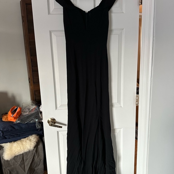 chinese dress ladies Reformation New £378 Black Silk Satin Bandeau Maxi Dress M main image 1
